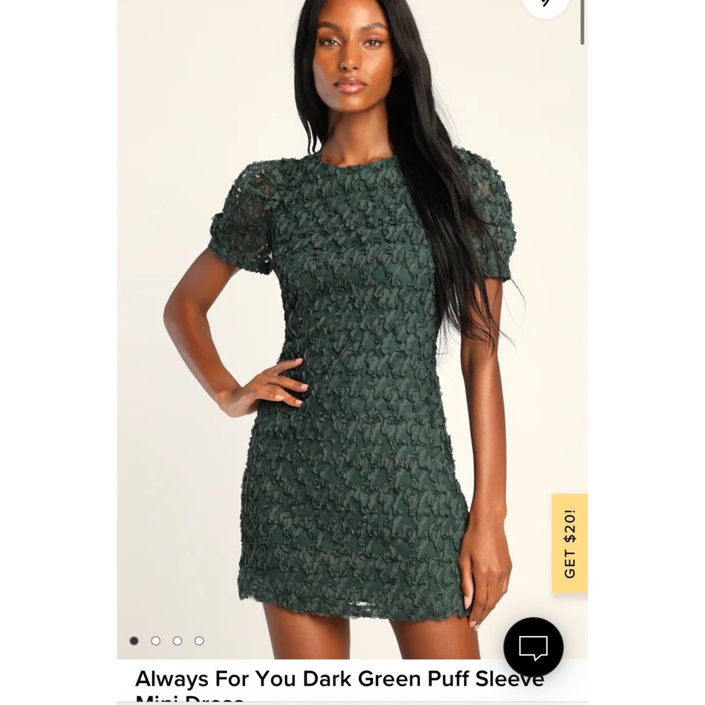 NWT Lulus Green Mini Dress